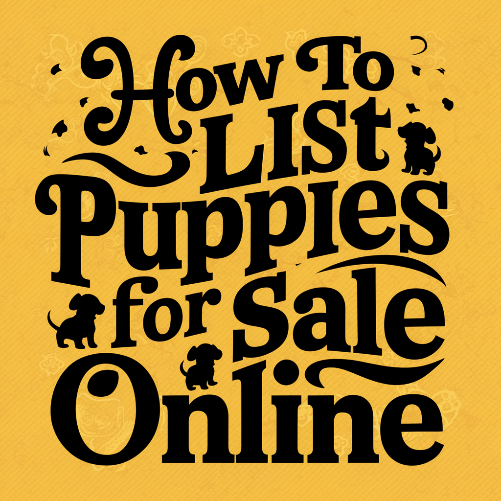 How to list puppies for sale online 